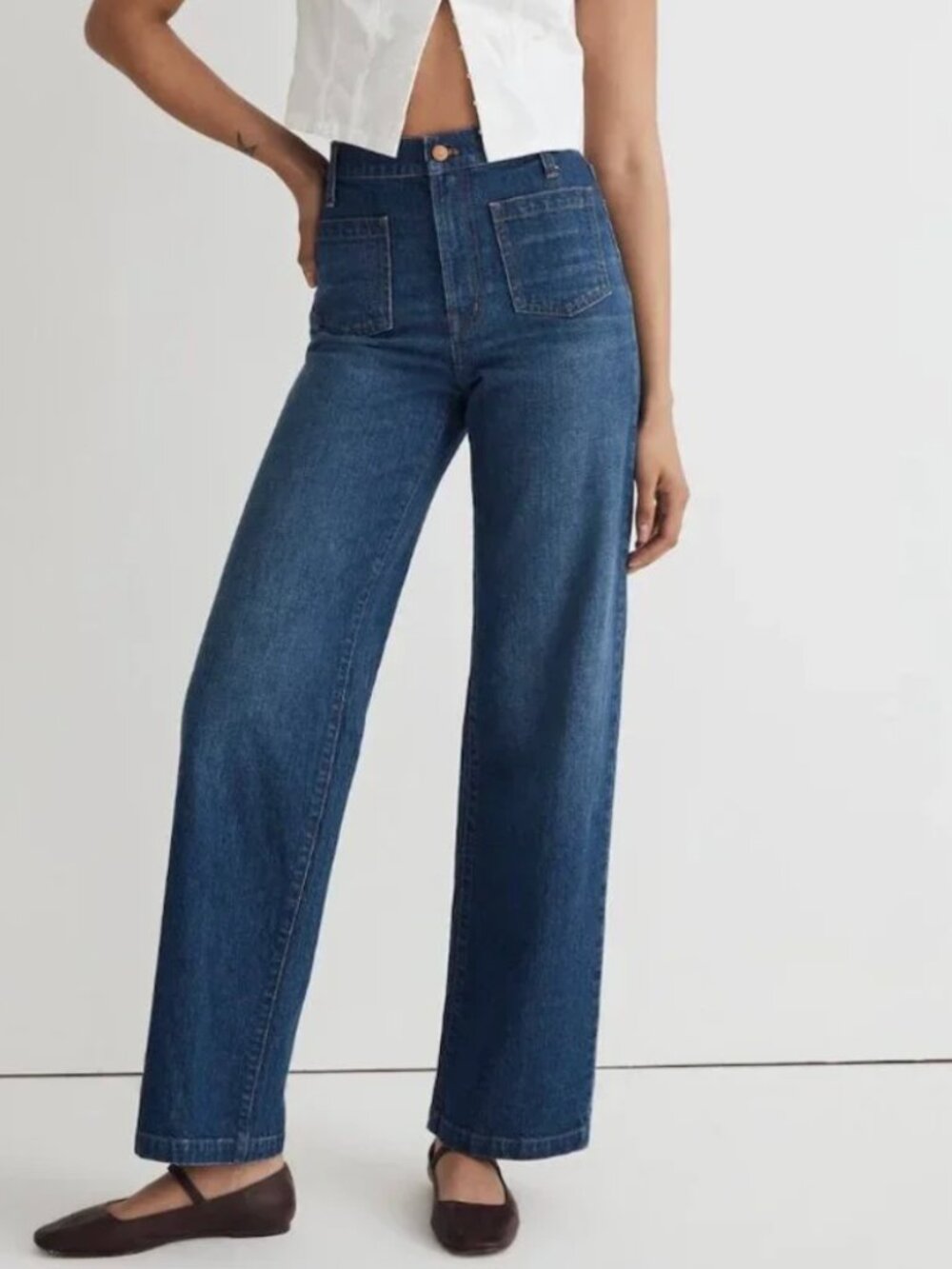MADEWELL The Perfect Vintage Wide Leg Jeans size 27